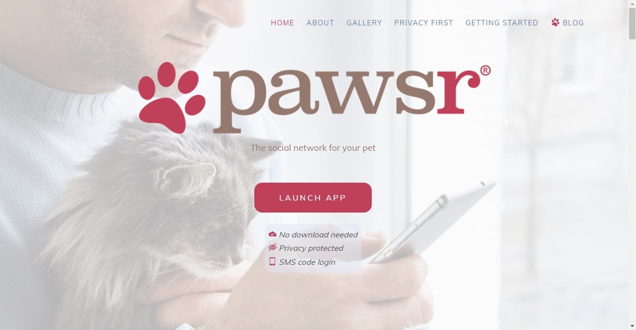 Pawsr - dog social media website