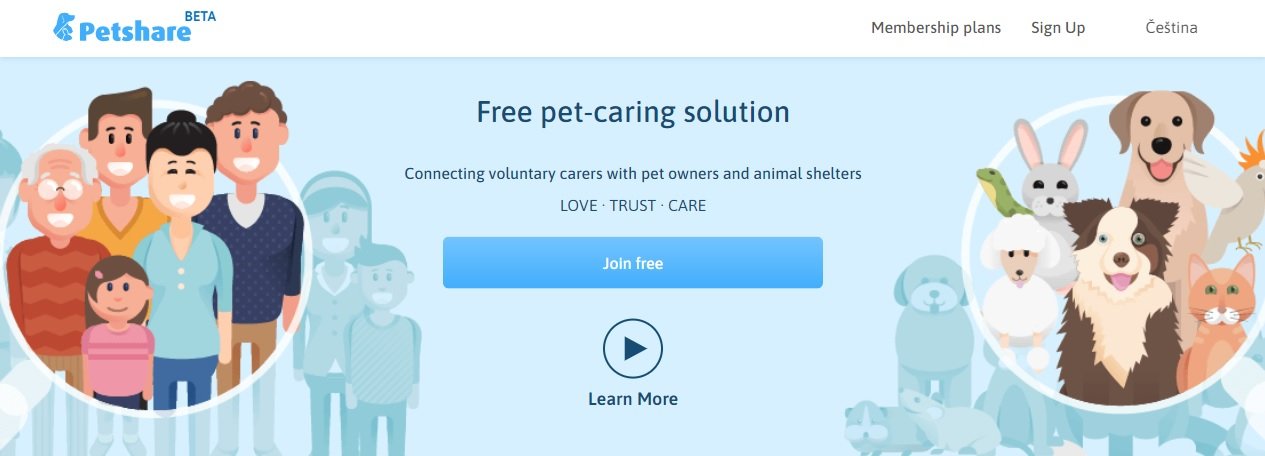 Petshare - voluntary cares with pet owner and animal shelters.