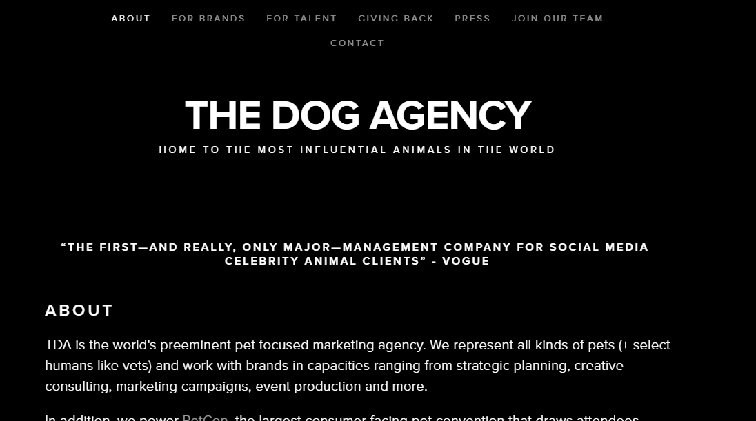 Dog modeling agency in Chicago 