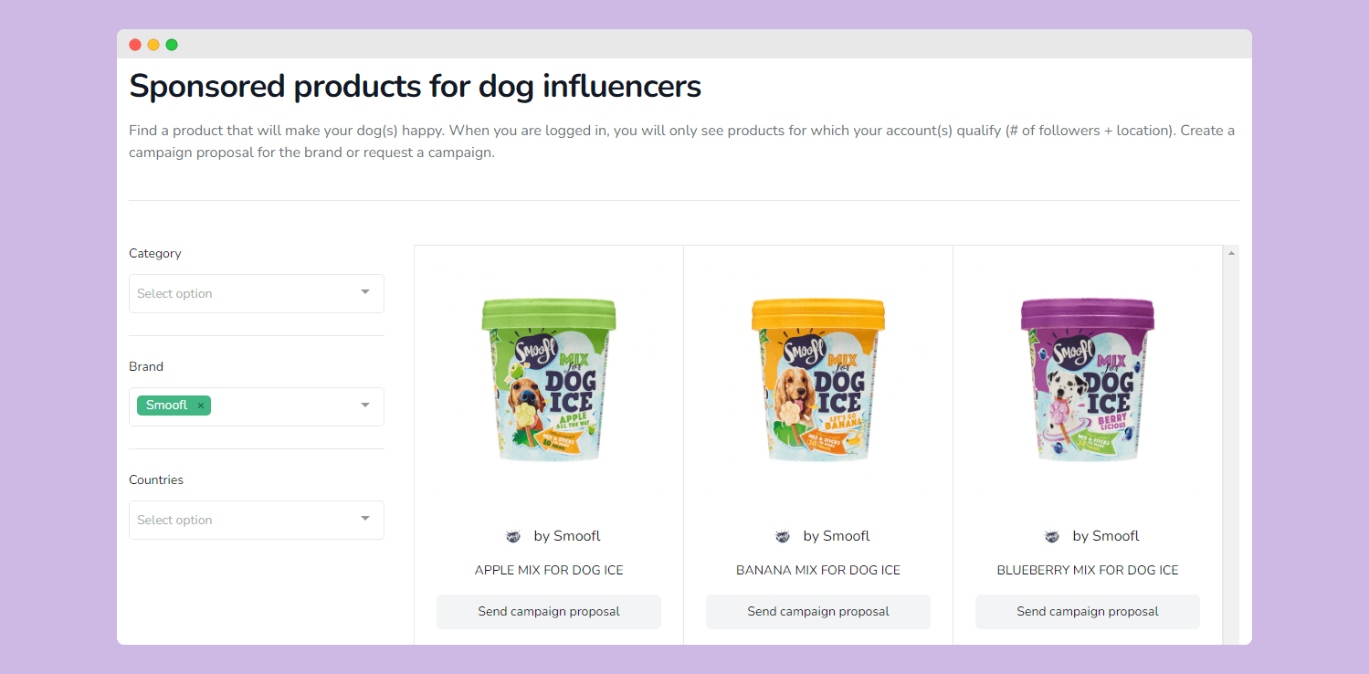 Opportunities for dog infliuencers